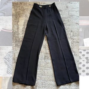 Zara black super high waisted loose pants